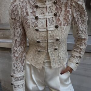 VESTE ÉCRU DENTELLE